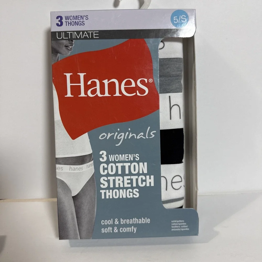 Hanes Ultimate 3-Pair Womens Size 5/s Underwear‎ Panties Cotton Originals